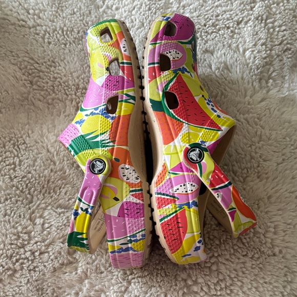 CROCS Colorful Fruit Print Mules - Picture 3 of 4